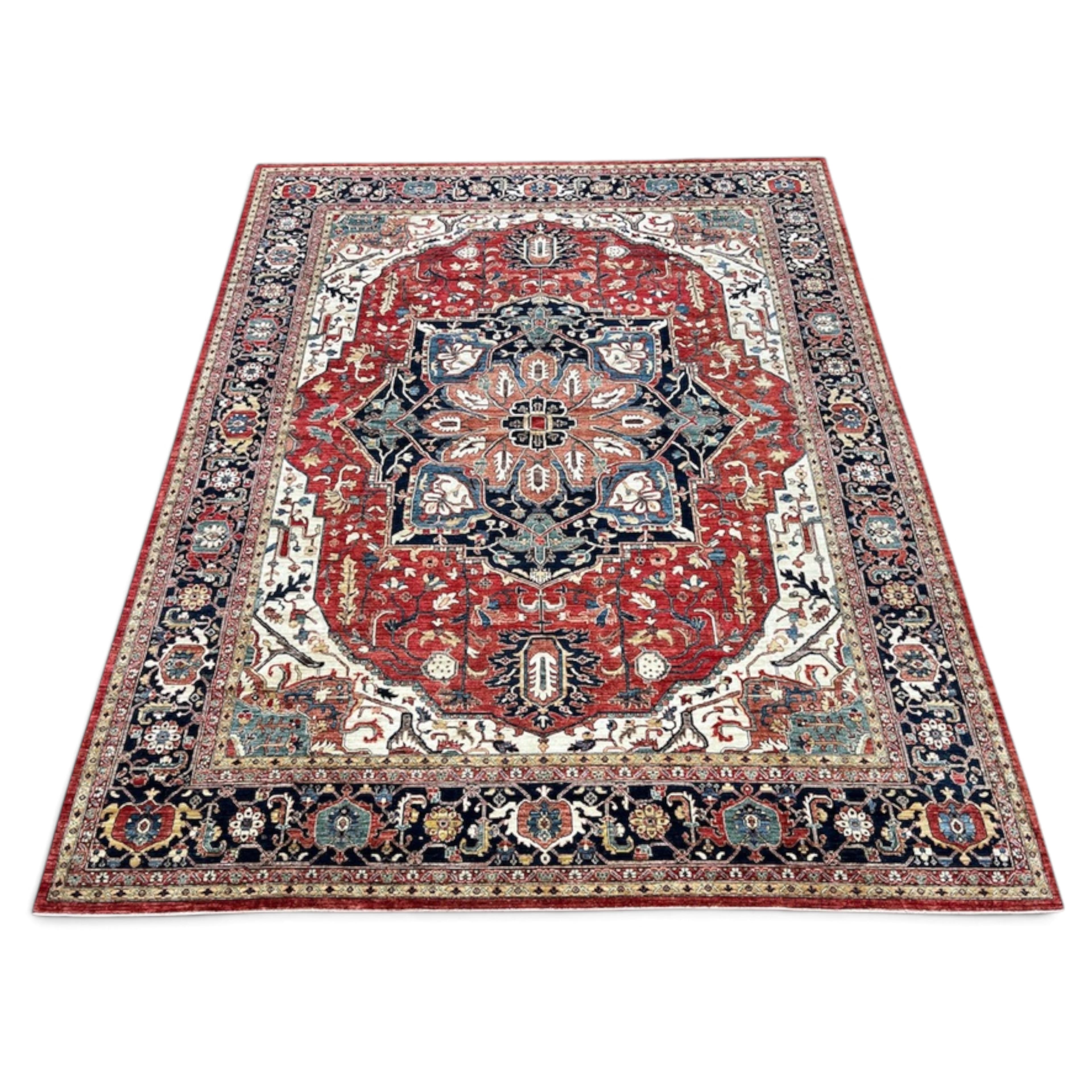 Large Heriz Handmade Wool Rug