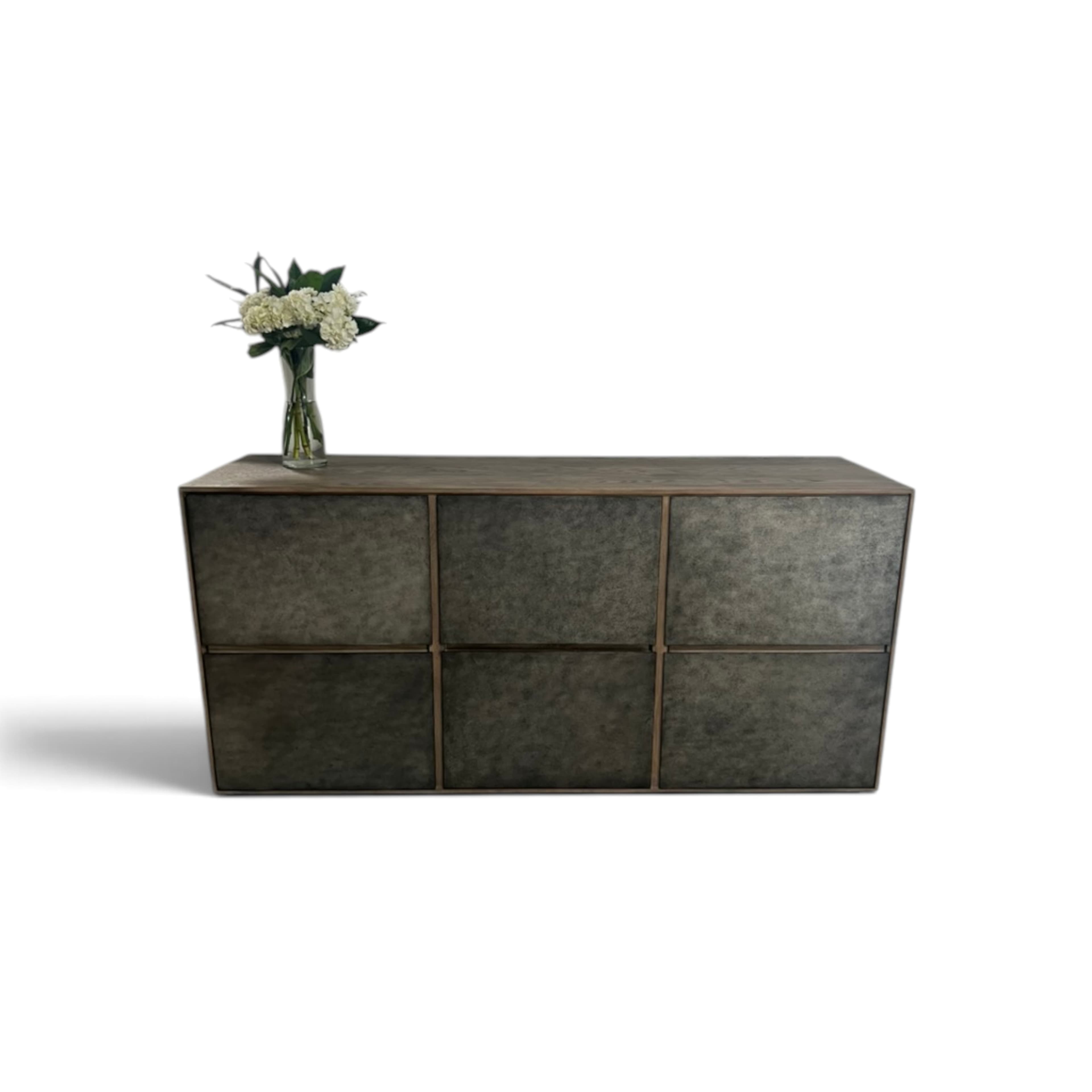 Cavalletto Eporeida Smoke Oak and Aluminum Buffet
